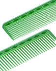 Peignes de coupe ultime Vellen Hair® - 5 tailles différentes - vert transparent
