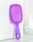 Vellen Brosse Démêlante pour Cheveux Bouclés et Lisses - Lilas