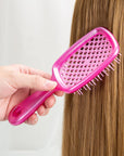 Vellen Brosse Démêlante pour Cheveux Bouclés et Lisses - Rose