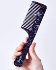 Peigne Vellen Hair en acétate de cellulose 21 cm – Démêlage en douceur et styling pour cheveux bouclés et crépus
