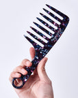 Peigne Vellen Hair en acétate de cellulose 19 cm – Démêlage en douceur et styling pour cheveux bouclés et crépus