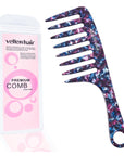 Peigne Vellen Hair en acétate de cellulose 19 cm – Démêlage en douceur et styling pour cheveux bouclés et crépus