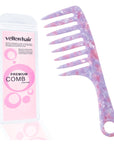 Peigne Vellen Hair en acétate de cellulose 19 cm – Démêlage en douceur et styling pour cheveux bouclés et crépus