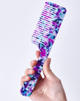 Peigne Vellen Hair en acétate de cellulose 21 cm – Démêlage en douceur et styling pour cheveux bouclés et crépus