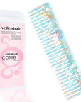 Peigne Vellen Hair en acétate de cellulose 15 cm – Démêlage en douceur et styling pour cheveux bouclés et crépus