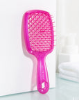 Vellen Brosse Démêlante pour Cheveux Bouclés et Lisses - Rose