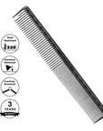 Peigne de coupe ultime Vellen Hair® - VH206 - 18,7 cm - Noir