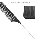 Ensemble de Peignes de Mise en Évidence Ultime 2.0 - 5 Tailles - Noir
