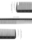 Peigne de coupe ultime Vellen Hair® - VH206 - 18,7 cm - Noir