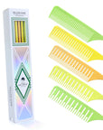 Ensemble de Peignes de Mise en Évidence 1.0 - 5 Tailles - Multi-couleurs