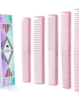 Peignes de coupe ultime Vellen Hair® - 5 tailles différentes - Rose