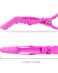 Pinces à cheveux alligator - Lot de 6 - Rose