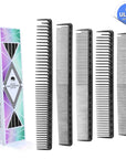 Peignes de coupe ultime Vellen Hair® - 5 tailles différentes - Noir