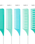 Ensemble de Peignes de Mise en Évidence Ultime 2.0 - 5 Tailles - Multi-couleurs