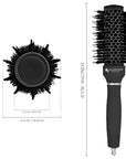 Brosse à cheveux ronde en céramique/ionique 1,3 pouce / 32 mm - Noir