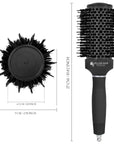 Brosse à cheveux ronde en céramique/ionique 1,7 pouce / 43 mm - Noir