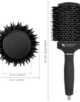 Brosse à cheveux ronde en céramique/ionique 2 pouces / 53 mm - Noir