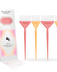 Brosse à coloration - Lot de 4 - Pêche/Orange