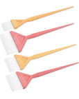 Brosse à coloration - Lot de 4 - Pêche/Orange
