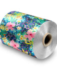 Rouleau de papier aluminium gaufré pour coiffure Vellen Hair – 150 m – 15 microns – Flower Power