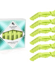 Pinces à cheveux alligator - Lot de 6 - Vert herbe