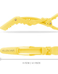 Pinces à cheveux alligator - Lot de 6 - Jaune