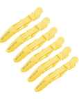 Pinces à cheveux alligator - Lot de 6 - Jaune