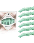 Pinces à cheveux alligator - Lot de 6 - Menthe éco