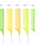 Ensemble de Peignes de Mise en Évidence 1.0 - 5 Tailles - Multi-couleurs