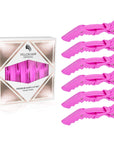 Pinces à cheveux alligator - Lot de 6 - Rose