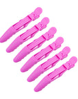 Pinces à cheveux alligator - Lot de 6 - Rose
