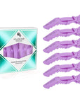 Pinces à cheveux alligator - Lot de 6 - Violet