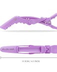 Pinces à cheveux alligator - Lot de 6 - Violet