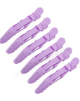 Pinces à cheveux alligator - Lot de 6 - Violet