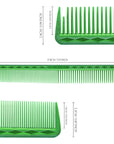 Peigne de coupe ultime Vellen Hair® - VH202 - 17,8 cm - Transparent Vert
