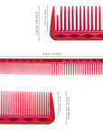Peigne de coupe ultime Vellen Hair® - VH202 - 17,8 cm - Rouge transparent