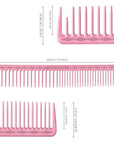Peignes de coupe ultime Vellen Hair® - 5 tailles différentes - Rose