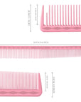 Peignes de coupe ultime Vellen Hair® - 5 tailles différentes - Rose